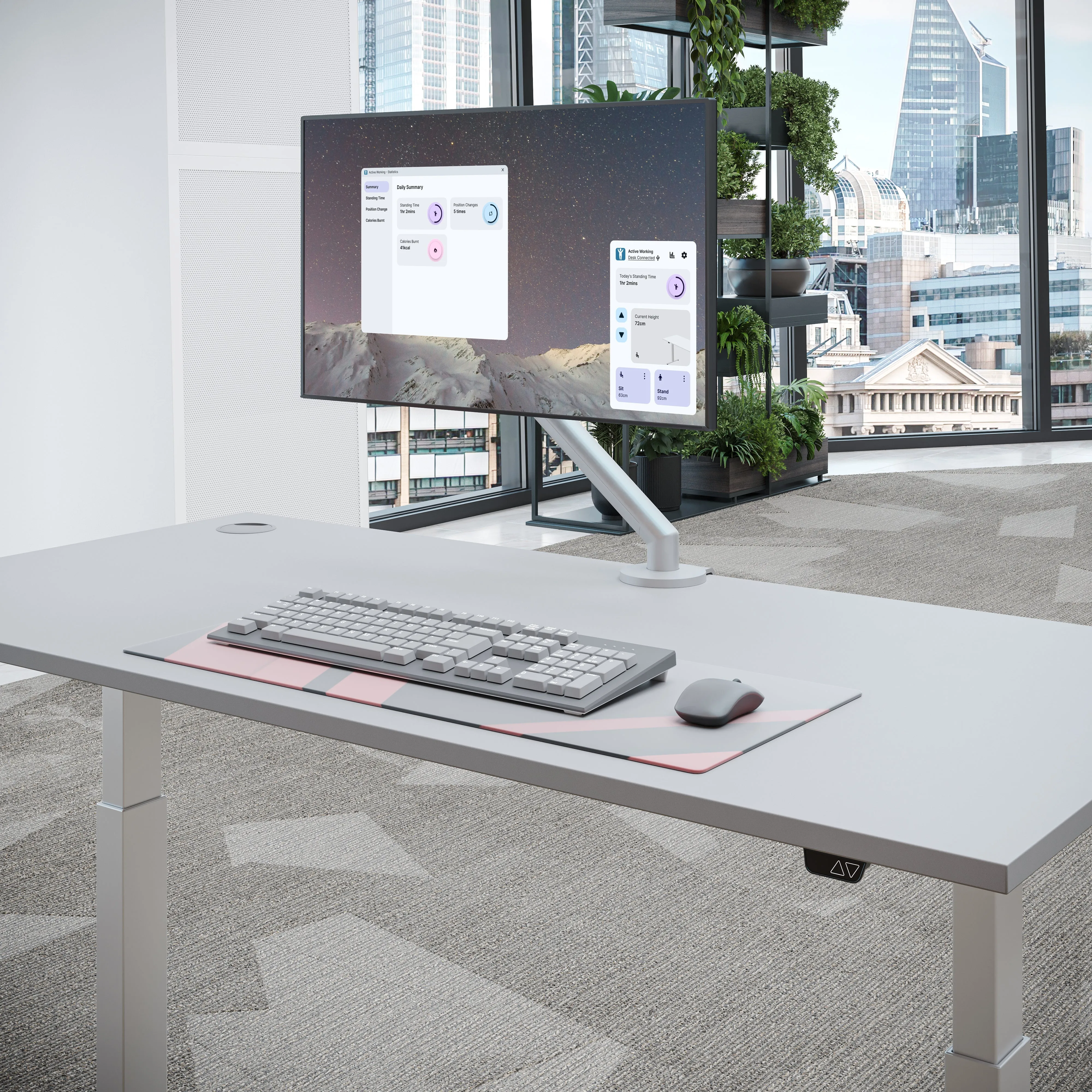 ACTIVE 2 Dual Motor Electric Standing Desk 100x60cm