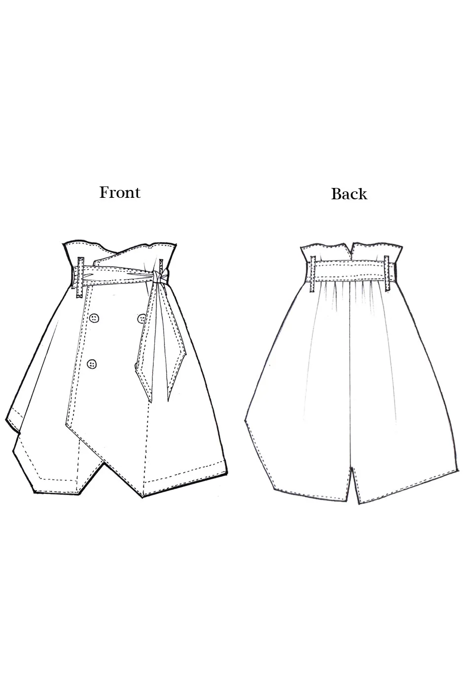 Beige Cotton Trench Skirt  Timeless & Structured Design