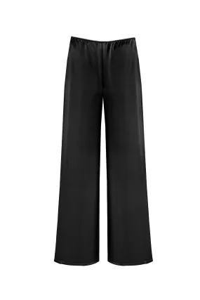 Black Silk Pyjama Trousers