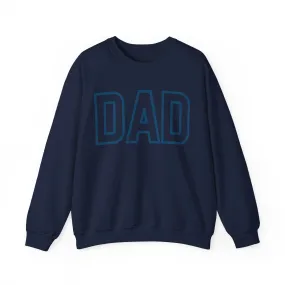 DAD Oversized Pullover Crewneck Sweatshirt, Gifts for Dad, Baby Shower Gifts, Neon Green on Hunter Green, Father's Day Gift, Dad to be