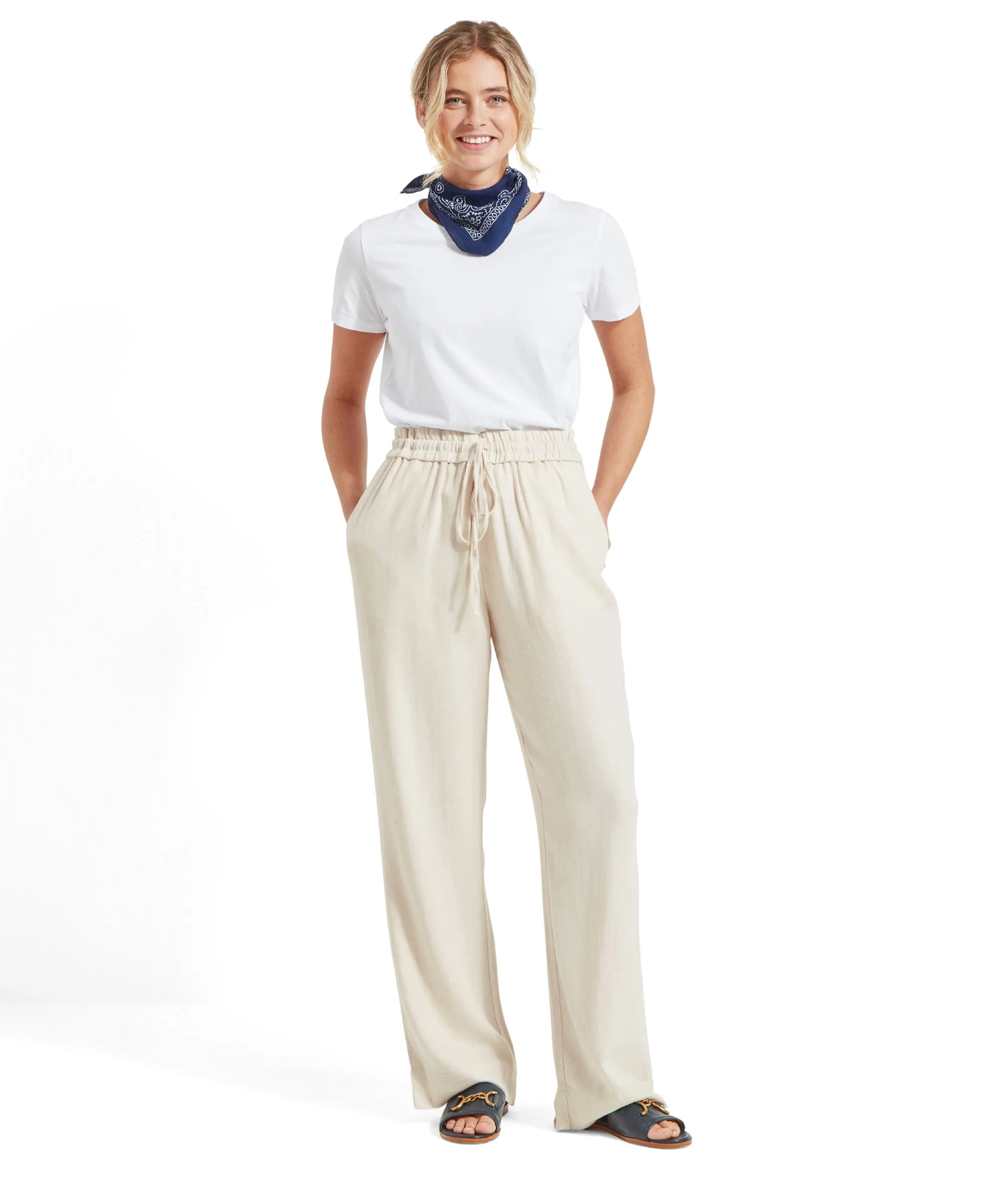 Daphne Linen Trousers - Oat