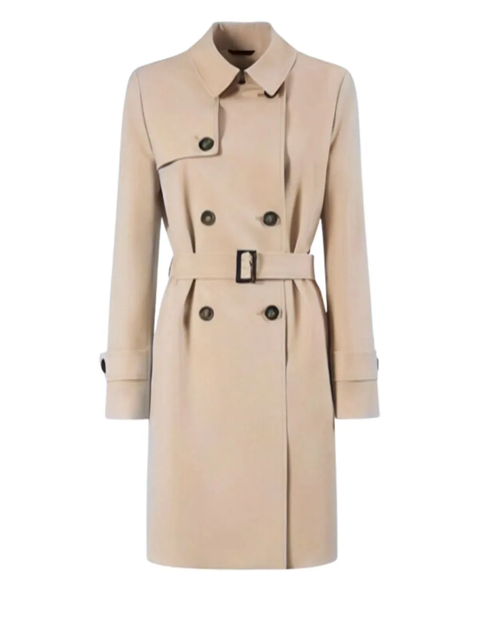 Double Breasted Trench Coat - Sand