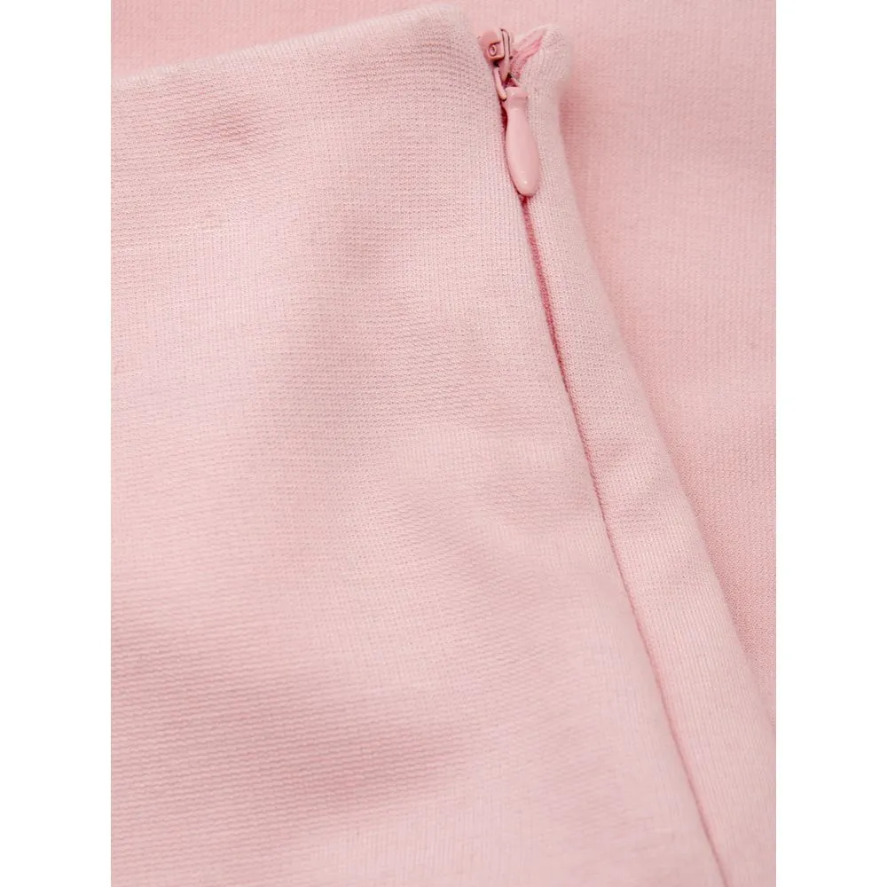 Elegant Pink Viscose Pants for Chic Style