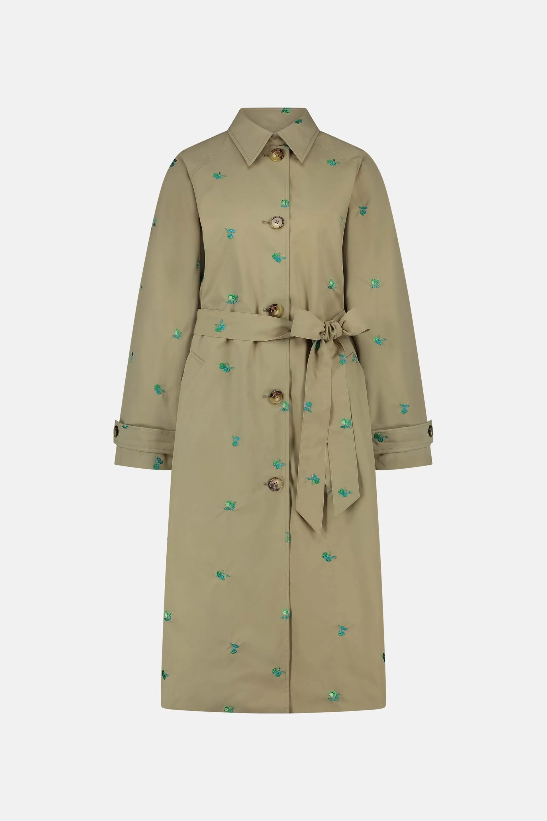 FABIENNE CHAPOT TROY BEIGE APLIQUE TRENCH COAT 125