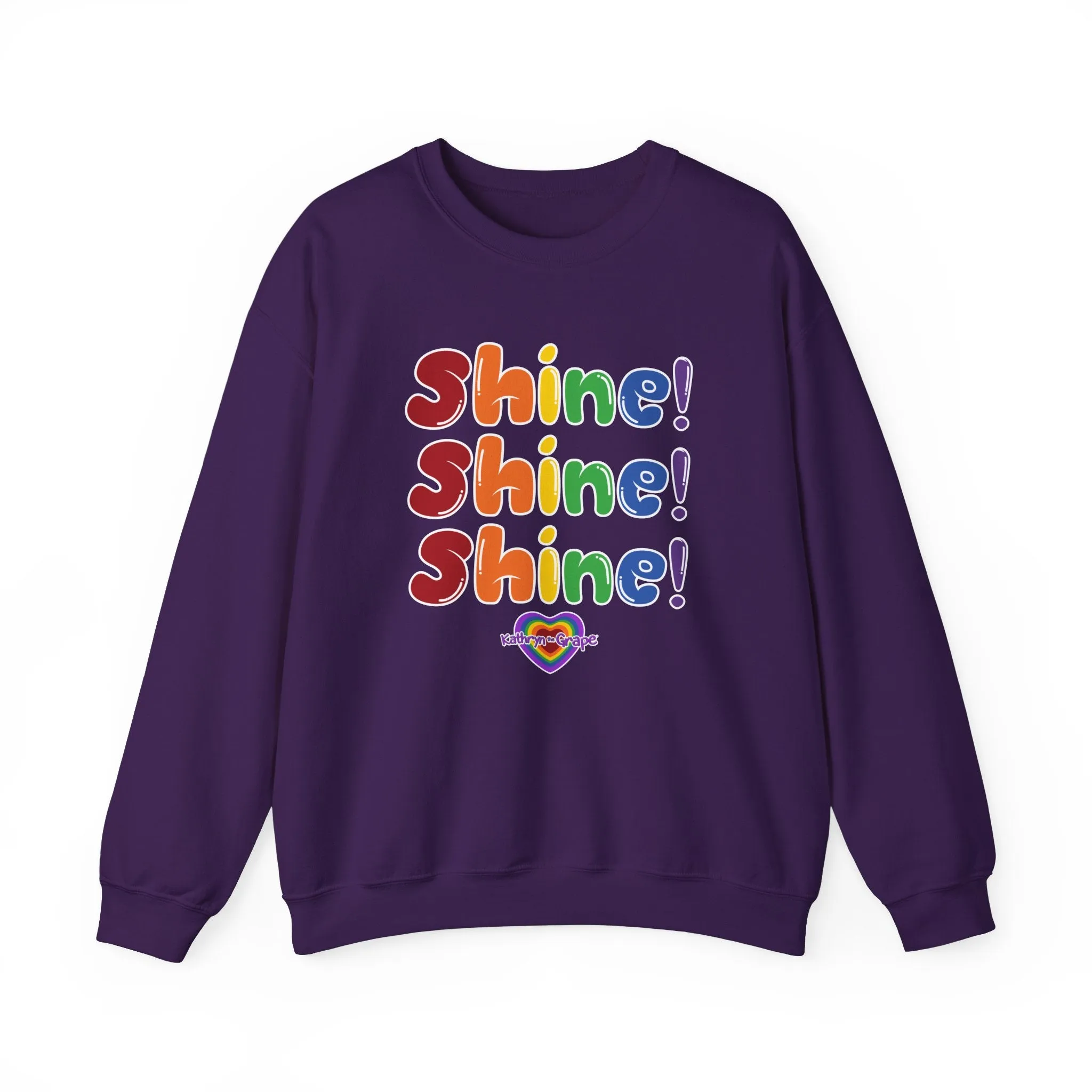Kathryn the Grape Shine Shine Shine Teen/Adult Heavy Blend™ Crewneck Sweatshirt