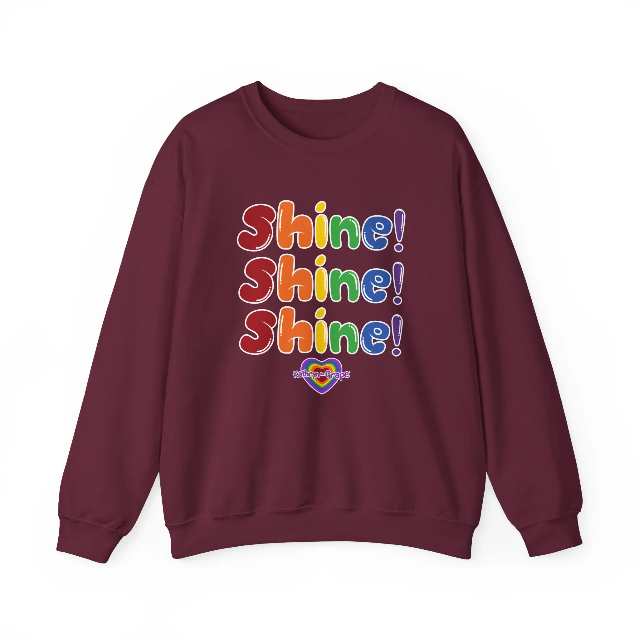 Kathryn the Grape Shine Shine Shine Teen/Adult Heavy Blend™ Crewneck Sweatshirt
