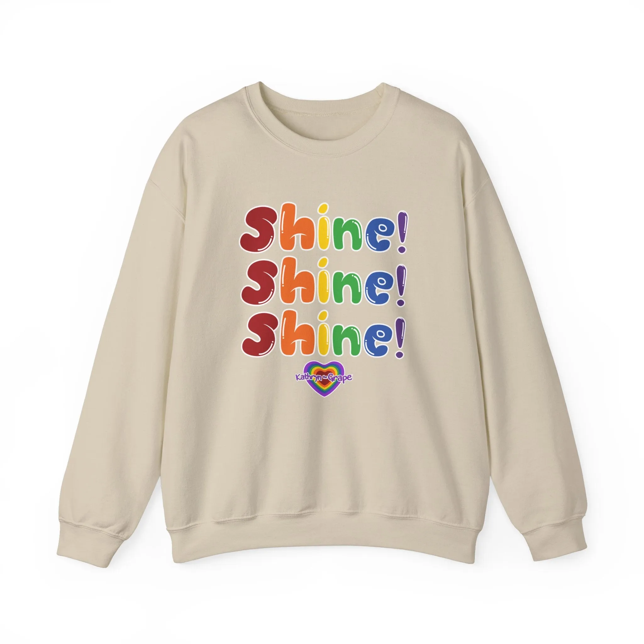 Kathryn the Grape Shine Shine Shine Teen/Adult Heavy Blend™ Crewneck Sweatshirt