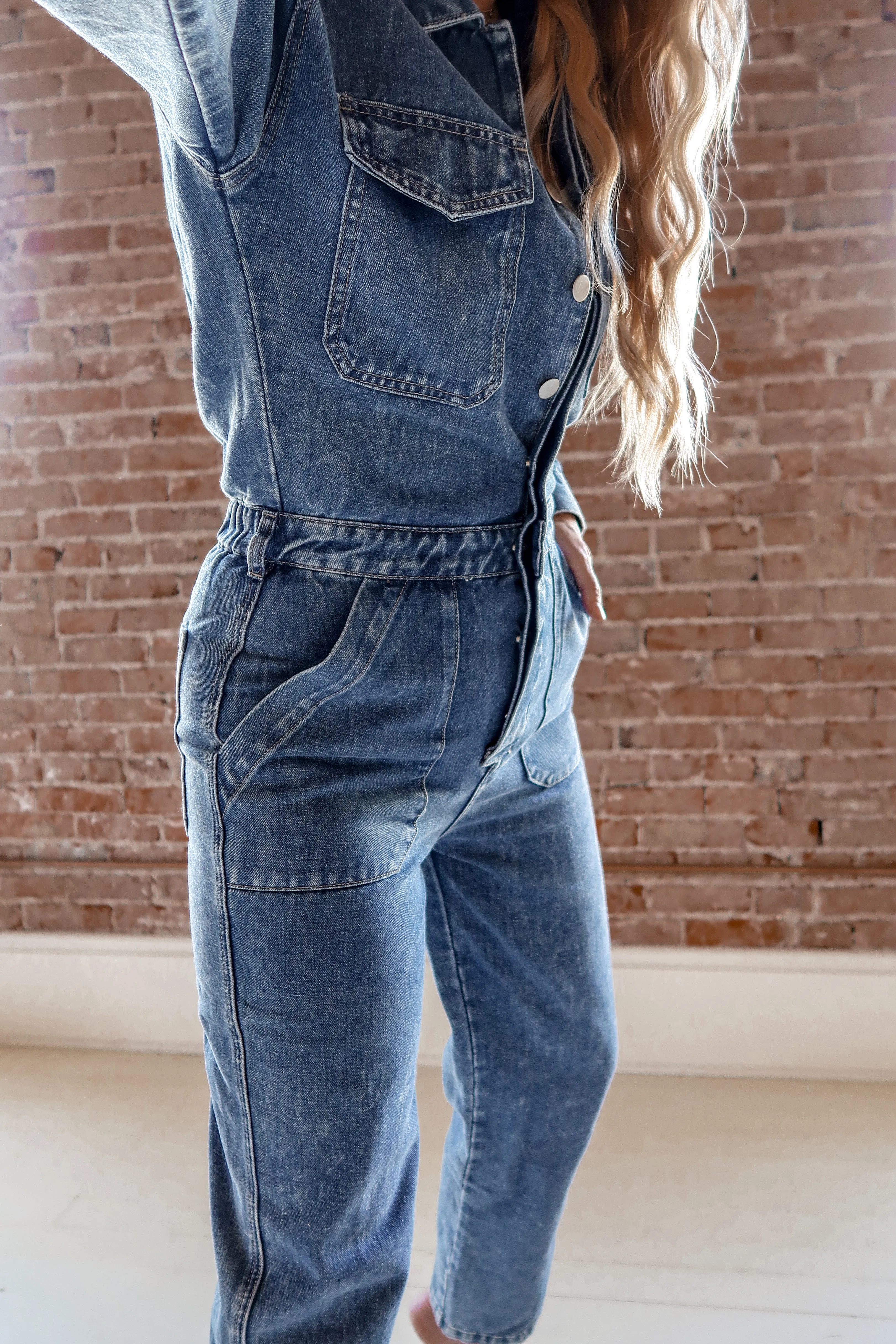Straight Leg Utility Jumpsuit