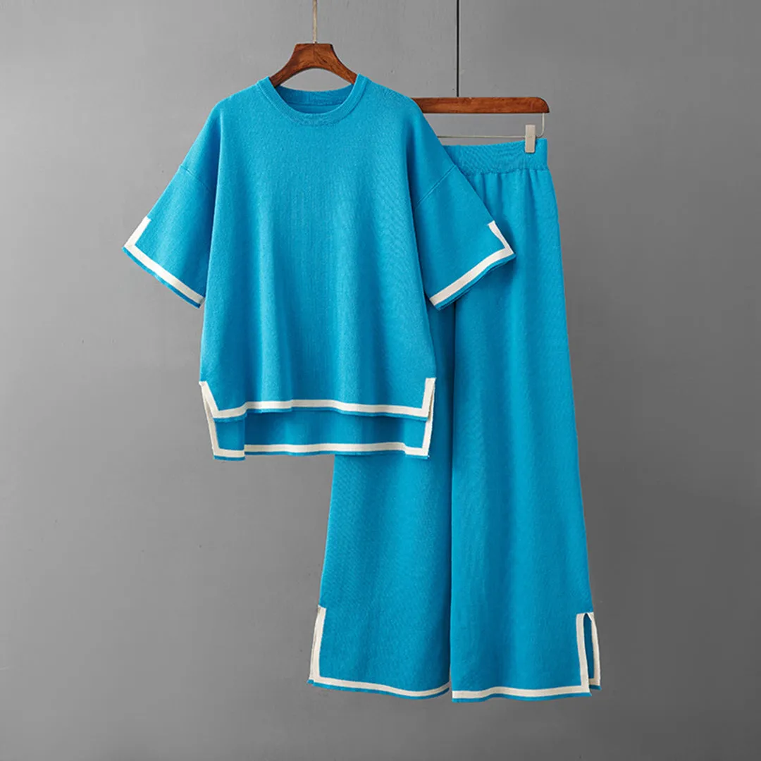 Vera | Stylish Knit Top Wide Leg Set