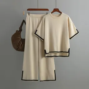 Vera | Stylish Knit Top Wide Leg Set