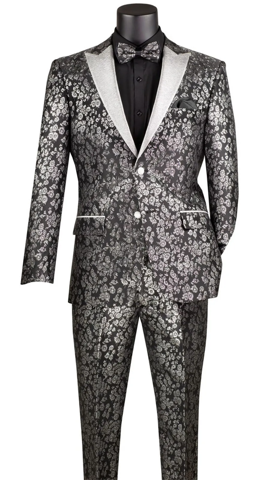 Vinci TSJQ-1-BLK Mens Tuxedo