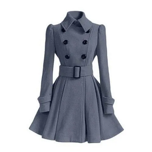 Women's Double-Breasted Windbreaker Trench Coat