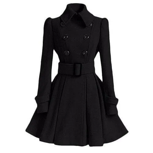Women's Double-Breasted Windbreaker Trench Coat