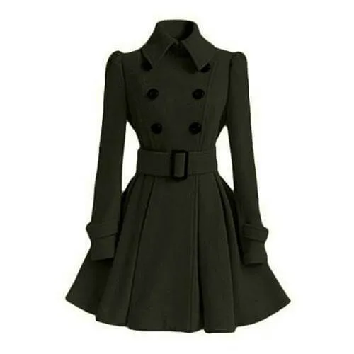 Women's Double-Breasted Windbreaker Trench Coat